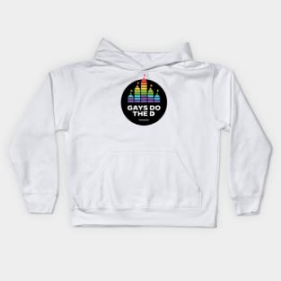 Gays Do the D Logo (Solid Circle) Kids Hoodie
